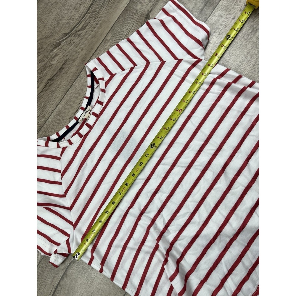 Anthropology Jane and Delaney Shirt Tee Sz Large Red White Striped Nautical NWT - Picture 7 of 11